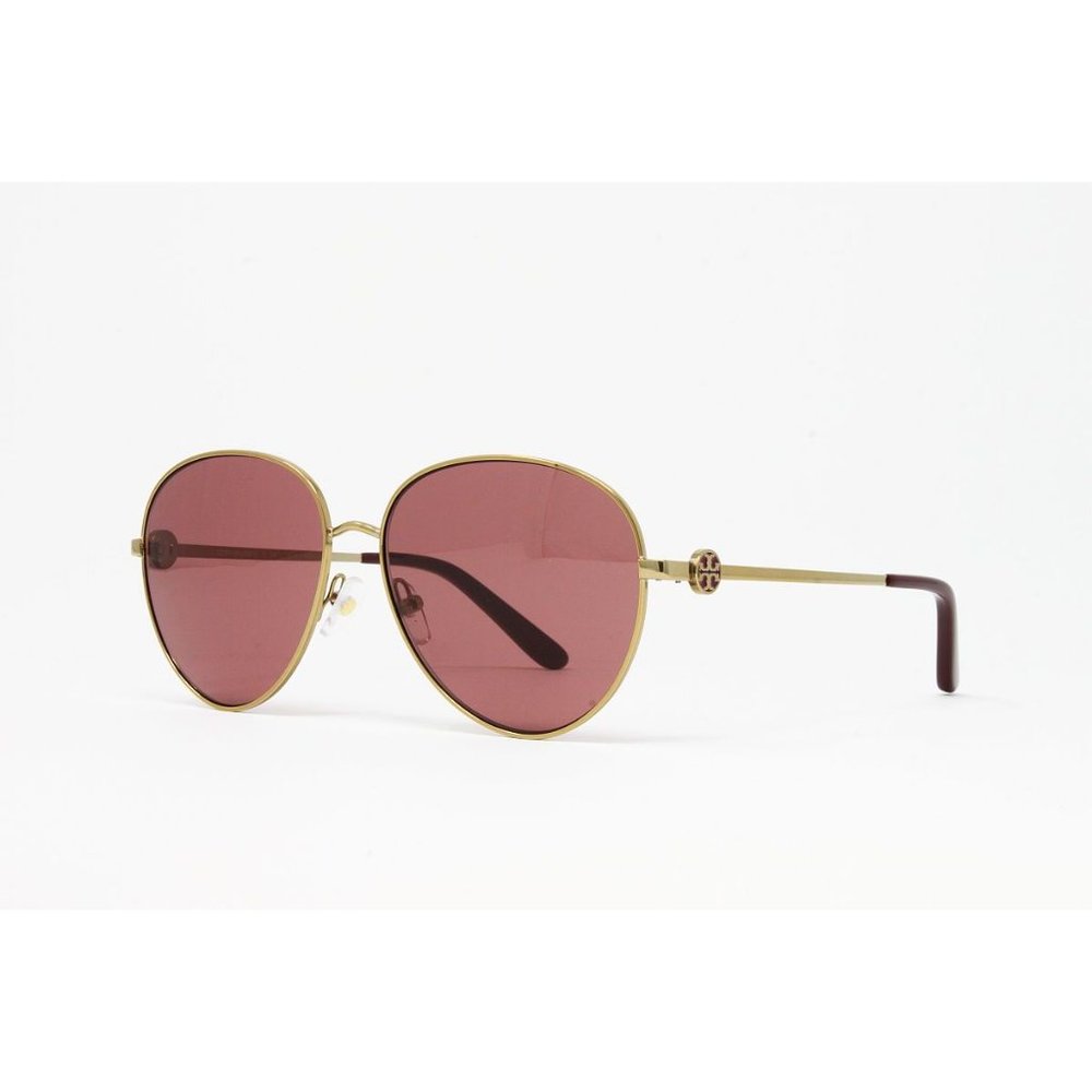 Tory Burch Sunglasses Women's Pilot TY6082 329769 Shiny Gold Metal 56mm NEW!